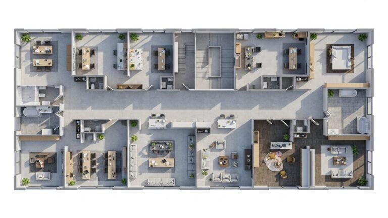 3D Commercial Architectural Layout Plan - Highland Arch Studio