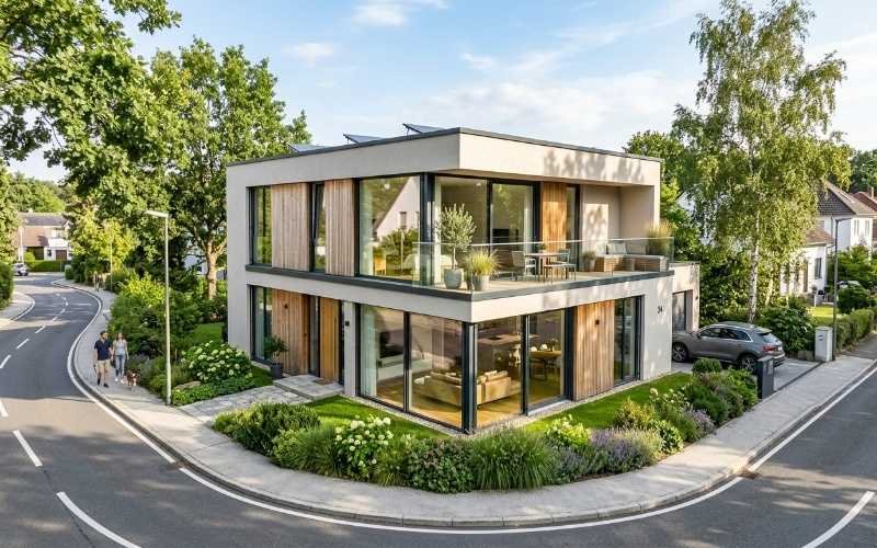 Corner Plot House Designs with Better Ventilation
