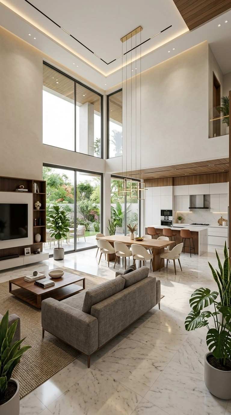 Open & Modern Living Space Design in Sargodha