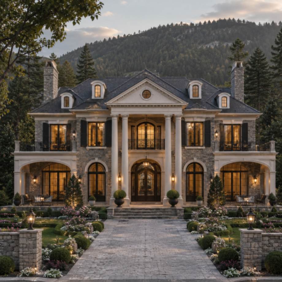 Colonial-Inspired Modern Facades