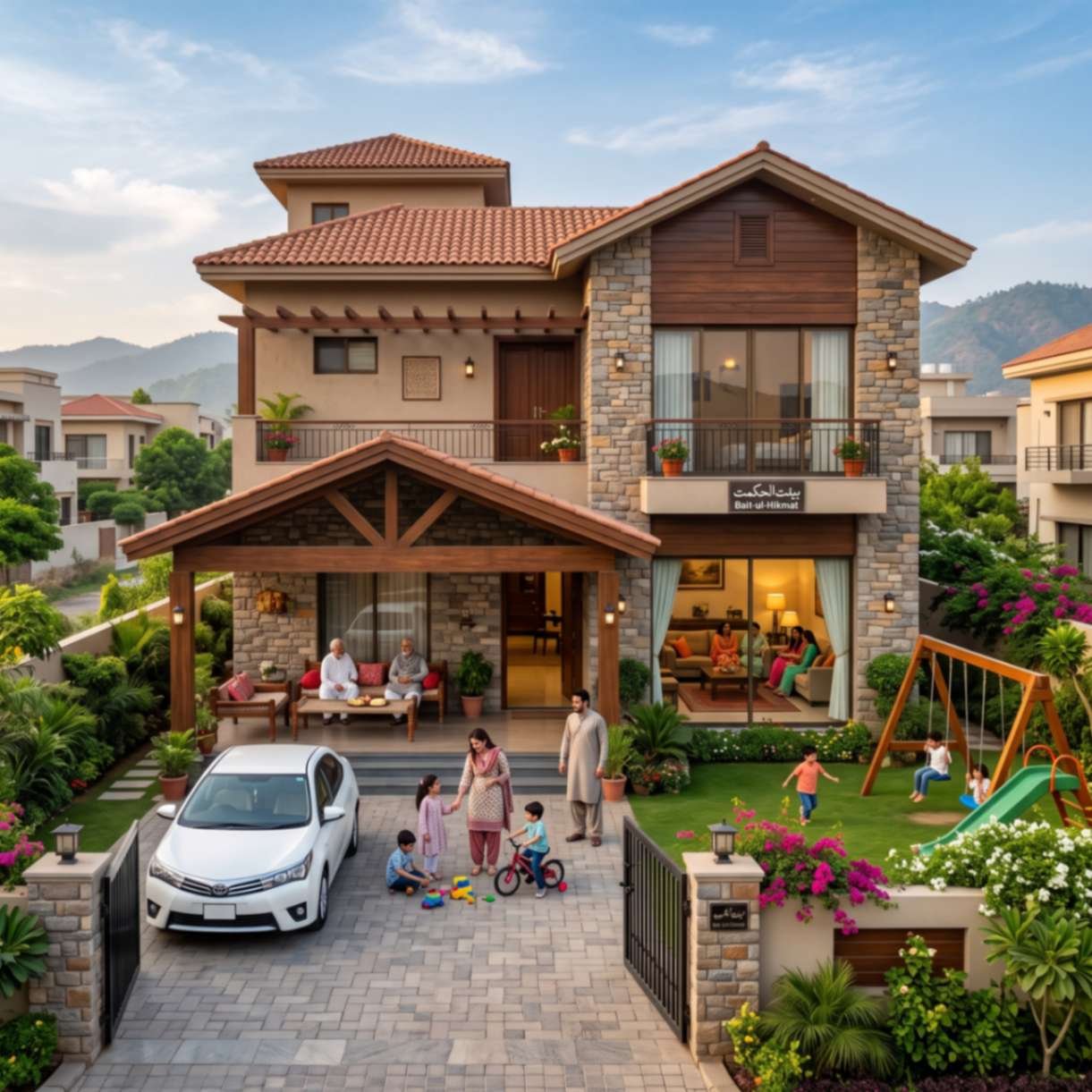 A Warm Family Home Concept