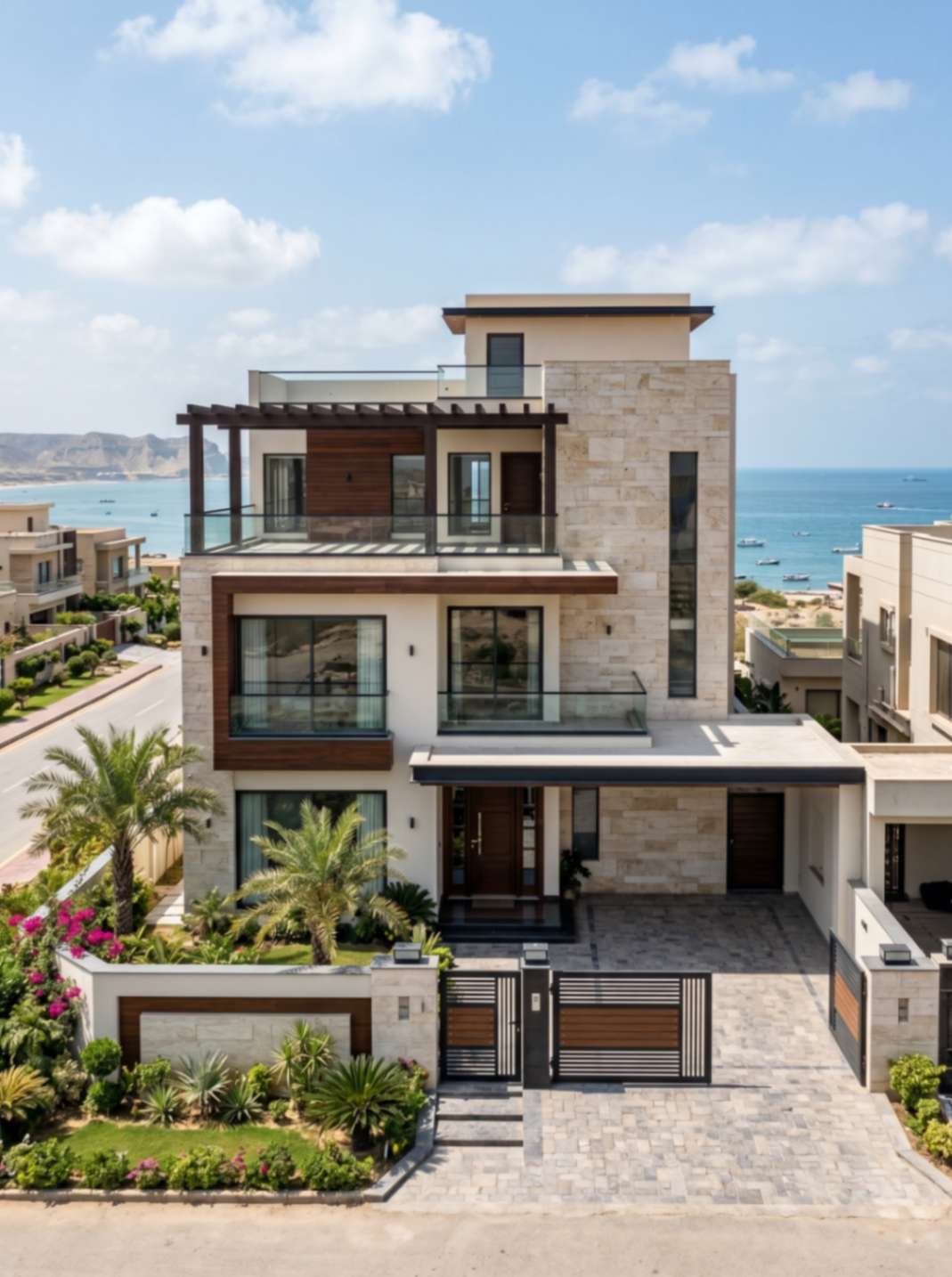 Modern Coastal Front Elevations