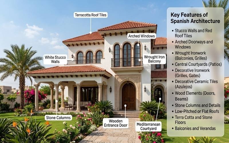 key featured of spanish architecture