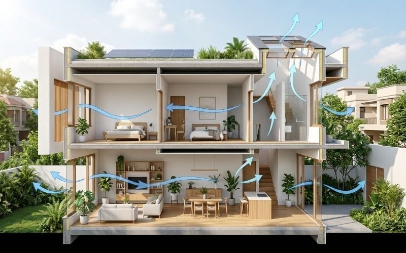 Cross ventilation house design for modern homes in Pakistan
